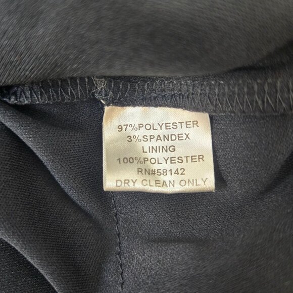 London Times Satin Layered Little Black Bodycon Dress Size 10 Petite - Picture 7 of 7